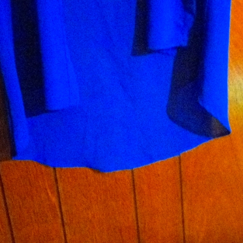 JENNIFER LAUREN  BUTTONED UP AND DOWN HI LO BLUE BLOUSE SIZE XL